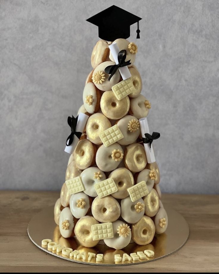 Graduation Donut Tower