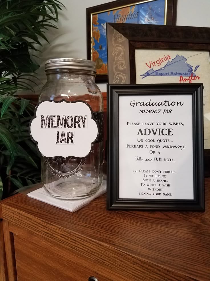 Graduation Party Ideas Advice Memory Jar
